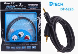 Cáp loa Audio DTECH DT-6220 1.5m (2 đầu 3.5mm)