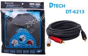 Cáp loa Audio 5m DTECH DT-6213  1 ra 2 đầu bông sen