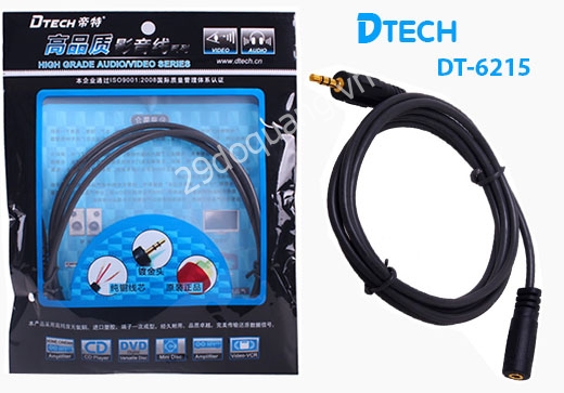 CÁP LOA NỐI DÀI DTECH (DT-6215) 1.5M 3.5MM CÁP LOA NỐI DÀI DTECH (DT-6215) 1.5M 3.5MM