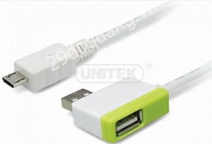Cáp USB 2.0 To Micro USB + Hub Charging Unitek (Y 2013)